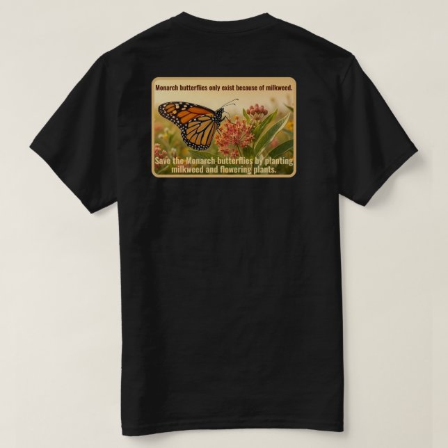 Camiseta de mariposa monarca (Reverso del diseño)