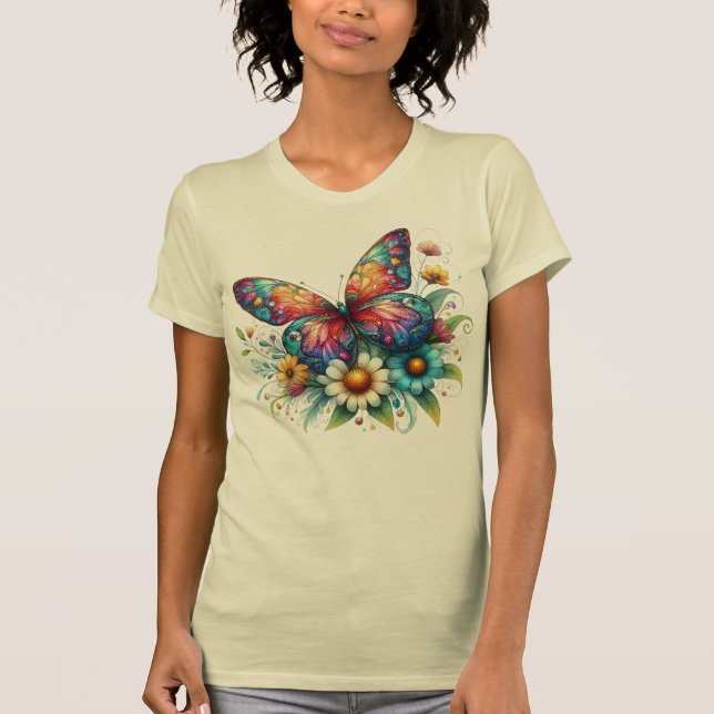 Camiseta de mariposa para mujeres (Anverso)