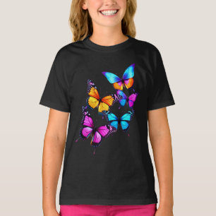 Camiseta de mariposas brillantes