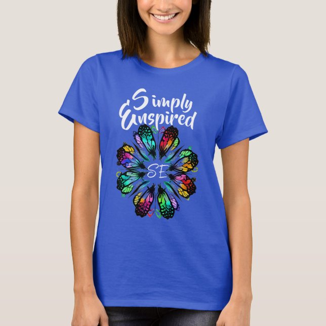 Camiseta de mariposas florales simplemente espiada (Anverso)