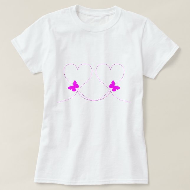Camiseta de mariposas voladoras (Diseño del anverso)