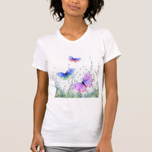 Camiseta de mariposas voladoras