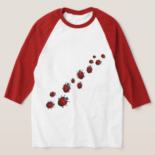 Camiseta de mariquita Jersey de béisbol de señora