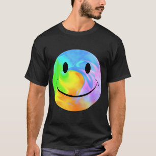 Camiseta de mármol de la cara del arco iris