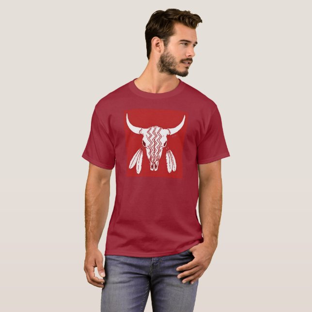 Camiseta de marrón del baile fantasma rojo (Anverso completo)