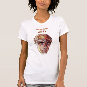 Camiseta de MÁSCARA de la TRIBAL de Chokwe en ÁFRI