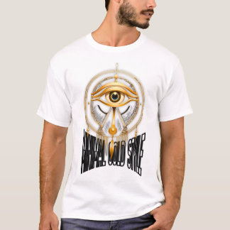 Camiseta de Máscara Egipcia de Oro Minimalista – L