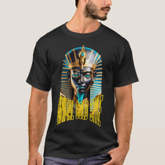 Camiseta de Máscara Egipcia de Oro Minimalista – L