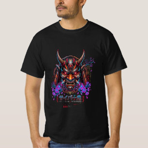 Camiseta de Máscara Oni Cibernética de Elegancia A