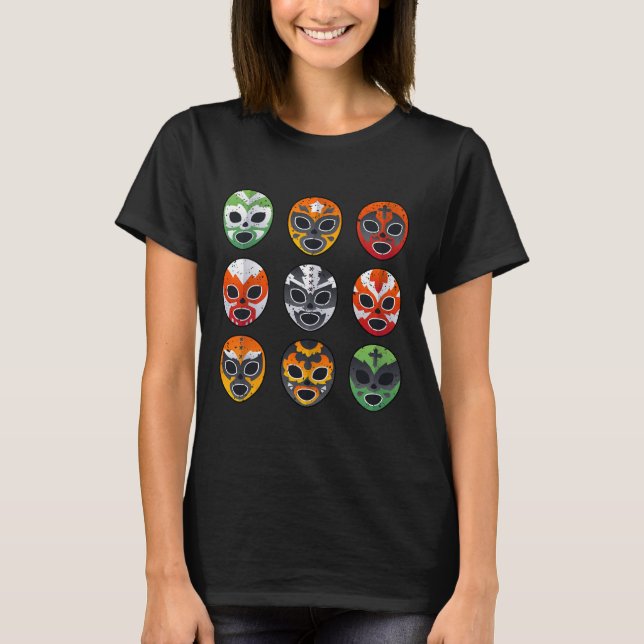 Camiseta de máscaras de lucha libre niño hombres l (Anverso)