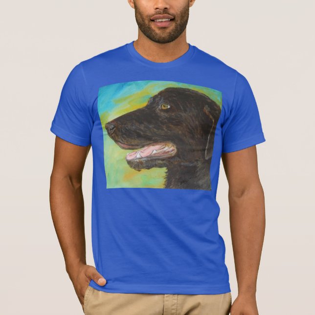 Camiseta de Mascota de perro de Labrador Negro (Anverso)