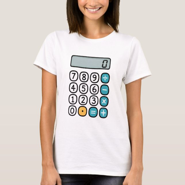 Camiseta de matemáticas de calculadora para maestr (Anverso)