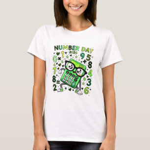 Camiseta de matemáticas del día del número para ma