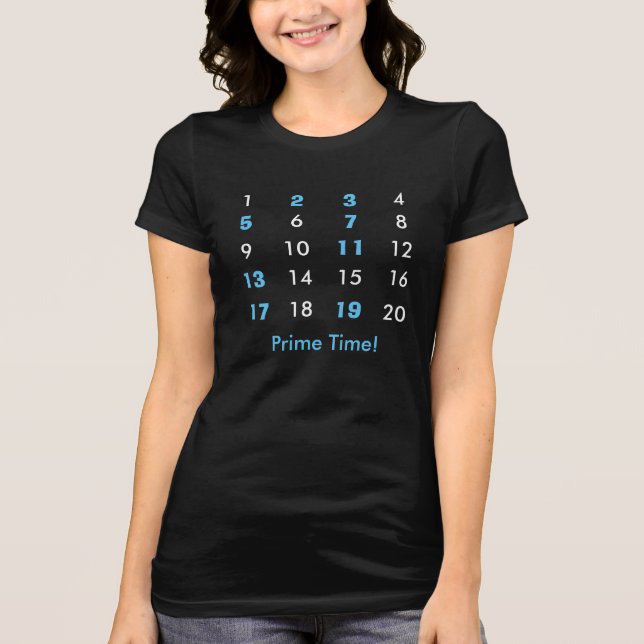 Camiseta de matemáticas en horario estelar (Anverso)