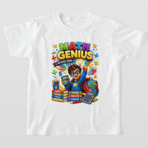 Camiseta de Matemáticas para Niños Héroe Genio d