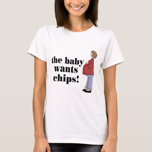 Camiseta de Maternidad Camiseta Funny Baby Wants C (Anverso)