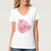 Camiseta de maternidad con corazón floral Love Gro