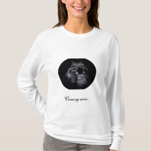 Camiseta de maternidad con imagen sonográfica
