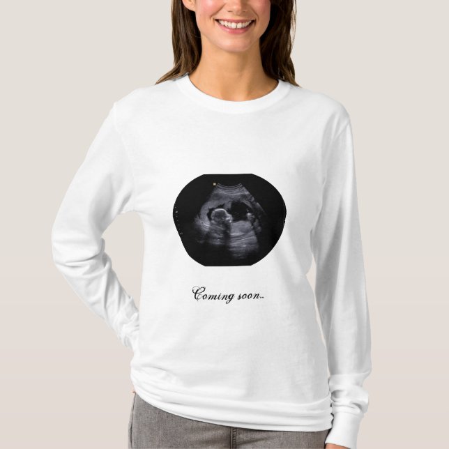 Camiseta de maternidad con imagen sonográfica (Anverso)