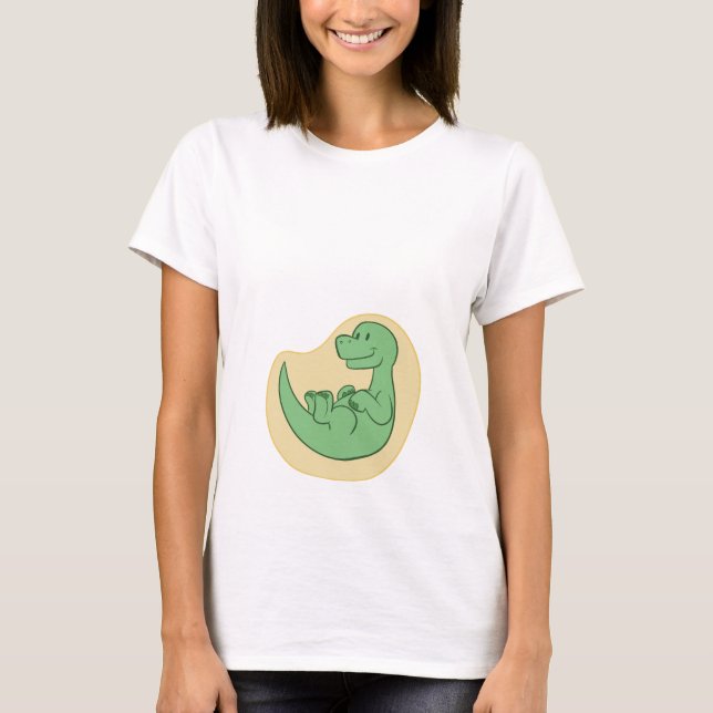 Camiseta de maternidad de Brontosaur para bebés (Anverso)