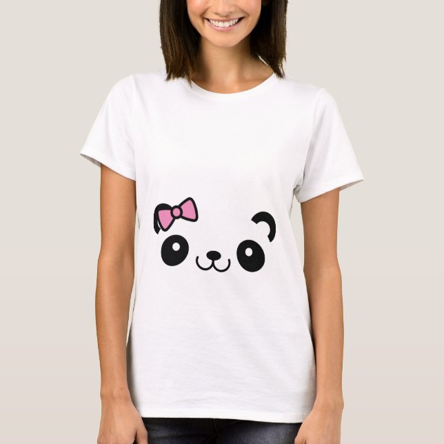 Camiseta de maternidad de panda lindo (Anverso)