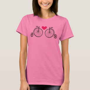 Camiseta de maternidad linda amor por bicicletas a