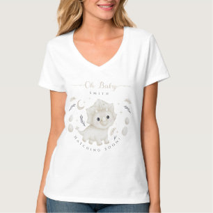 Camiseta de maternidad para baby shower de dinosau