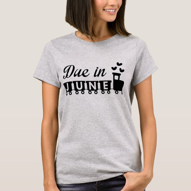 Camiseta de maternidad para junio (Anverso)