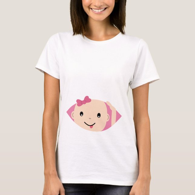 Camiseta de maternidad Peek-A-Boo (Anverso)