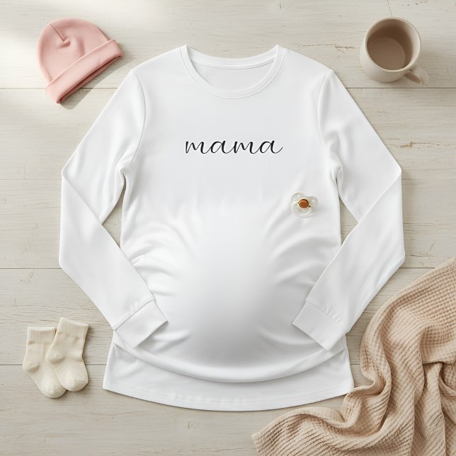 Camiseta de maternidad suave de manga larga para f (Subido por el creador)