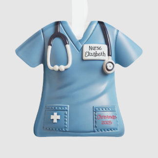 Camiseta de matorrales de enfermeras Adorno de Nav