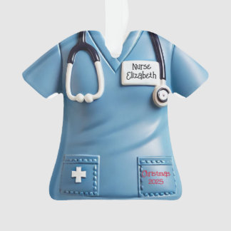 Camiseta de matorrales de enfermeras Adorno de Nav