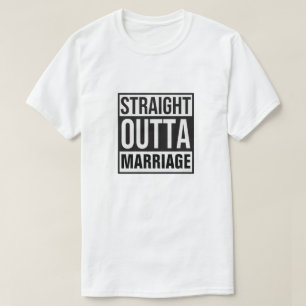 Camiseta de matrimonio directo fuera de casa