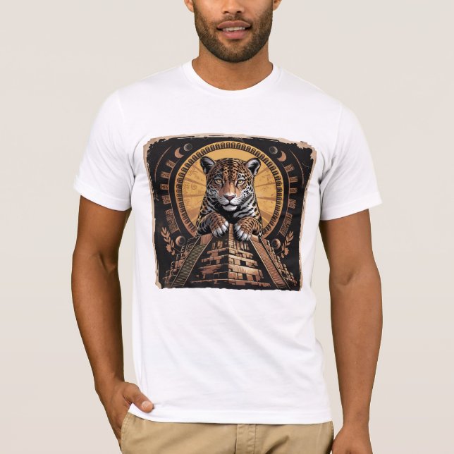 Camiseta de Mayan Jaguar Guardian | Mitología azte (Anverso)