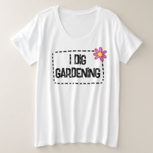 Camiseta de mayor tamaño para mujeres de jardín