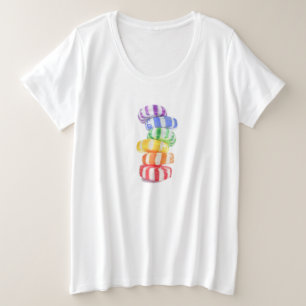 Camiseta de mayor tamaño para mujeres de RAINBOW C
