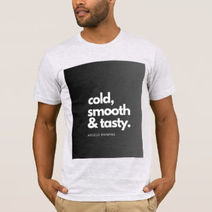 Camiseta de media manga blanca y negra con diseño