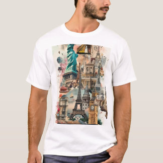 camiseta de media manga con impresión genial