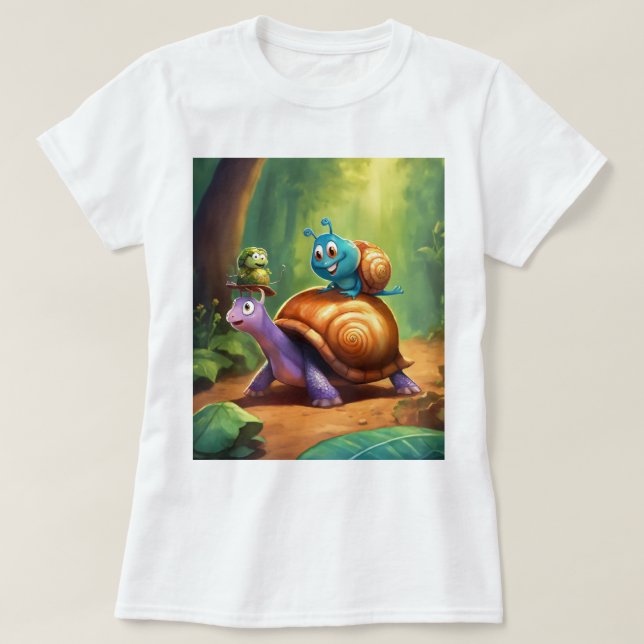 Camiseta de media manga sobredimensionada para muj (Diseño del anverso)