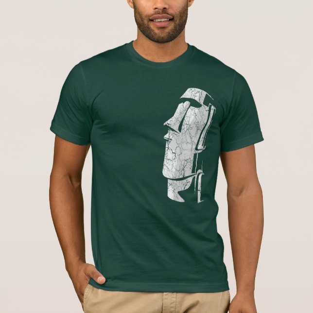 Camiseta de medianoche de Moai Tiki (Anverso)