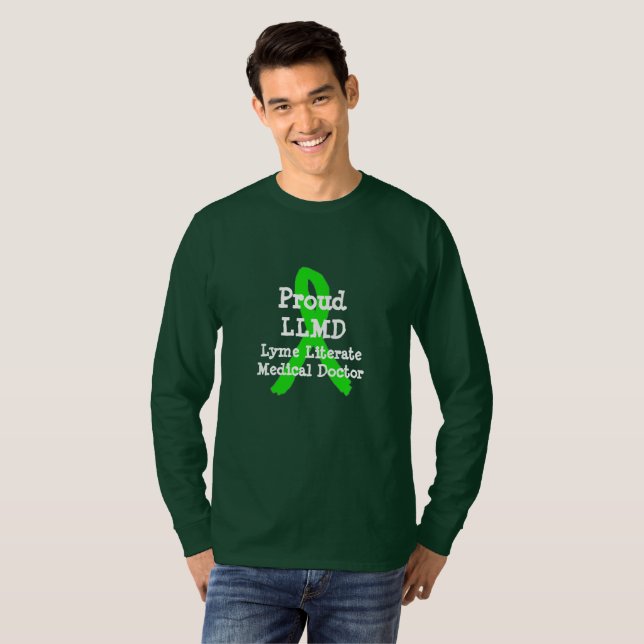 Camiseta de médico doctor letrado de Lyme orgullos (Anverso completo)