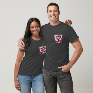 Camiseta de Meditación de Paz Hindú Símbolo Om - R