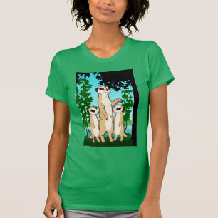 Camiseta de Meerkat, paseo de la familia