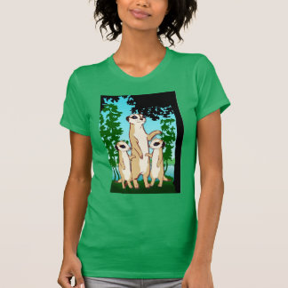 Camiseta de Meerkat, paseo de la familia