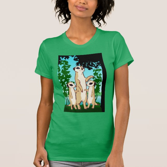 Camiseta de Meerkat, paseo de la familia (Anverso)