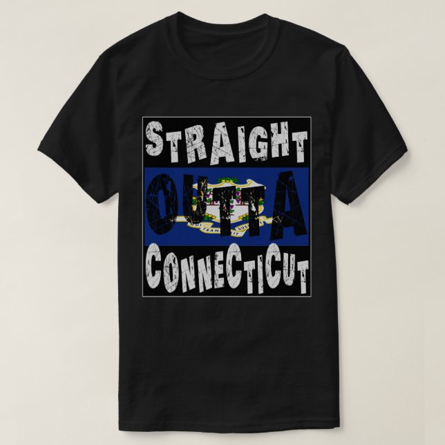 Camiseta de meme CUSTOM Straight Outta Connecticut (Diseño del anverso)