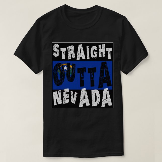 Camiseta de meme CUSTOM Straight Outta Nevada (Diseño del anverso)