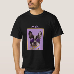 Camiseta de meme de perro divertido Meh