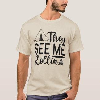 Camiseta de meme divertida de coche "They See Me R