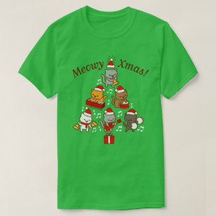 Camiseta de Meowy Navidades: Caroleros de gato con